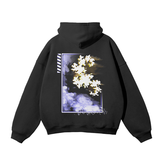 LANGUID HAZE Neon on Black Hoodie