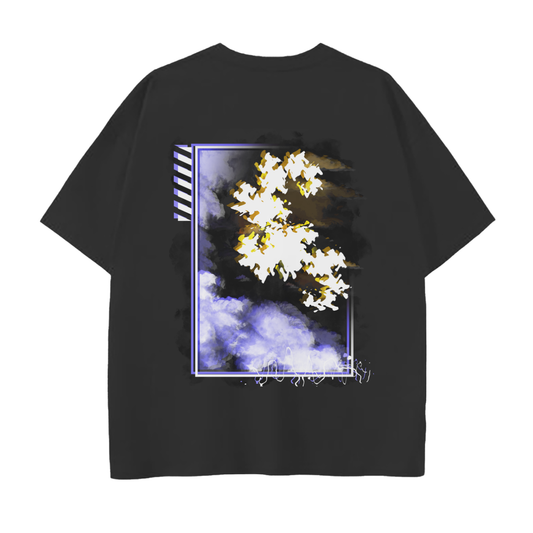 LANGUID HAZE Neon on Black T-Shirt