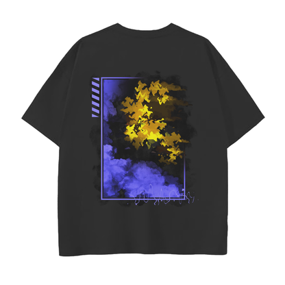 LANGUID HAZE Colorful on Black T-Shirt