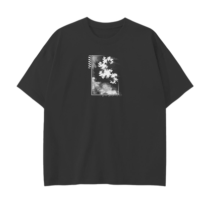 LANGUID HAZE White on Black T-Shirt