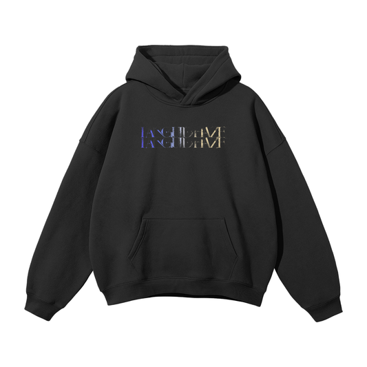 LANGUID HAZE Colorful on Black Hoodie