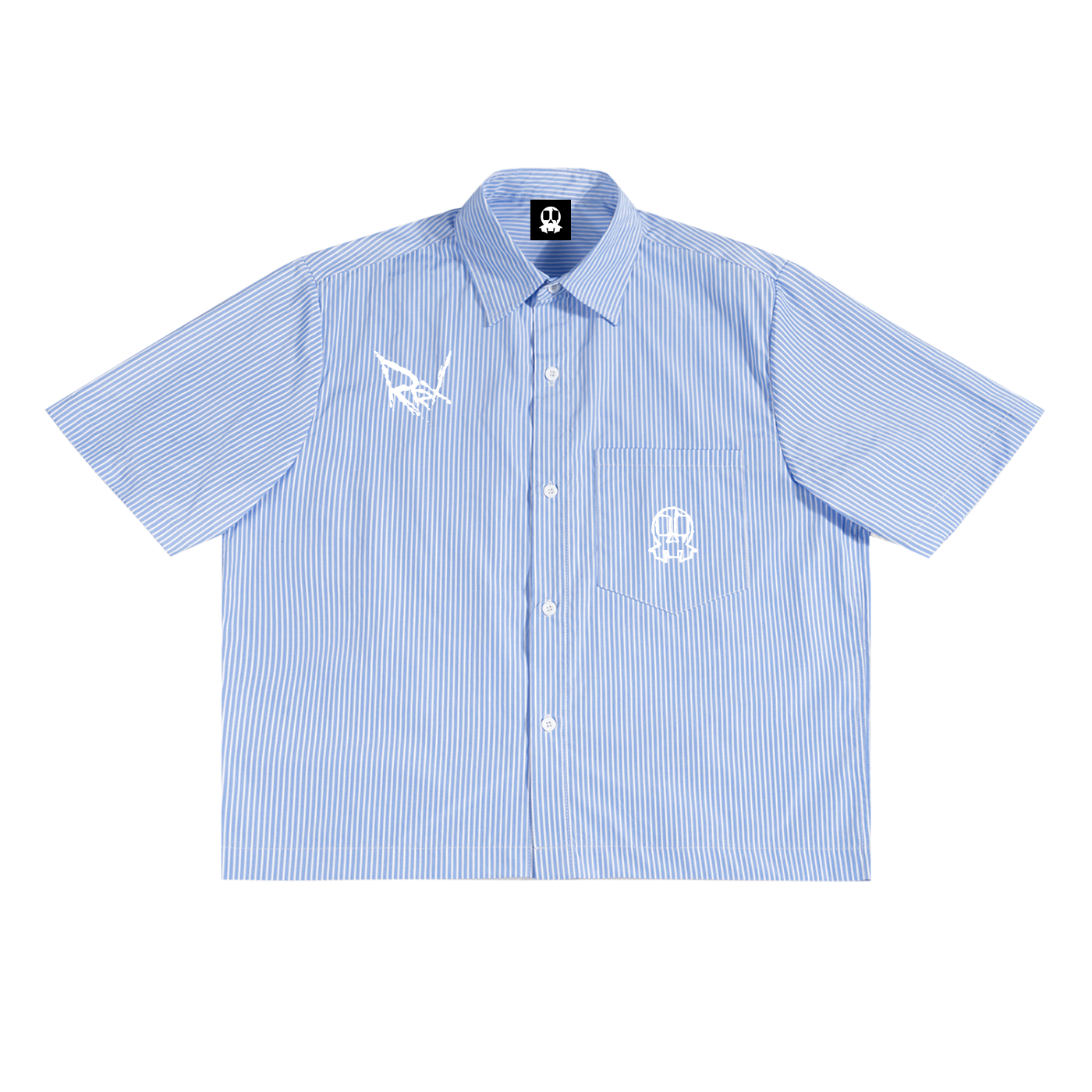 RRx Oversized Vertical Stripe Boxy Shirt