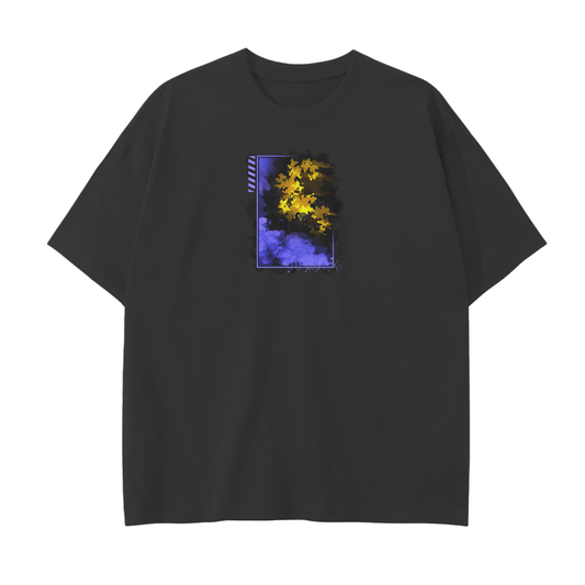 LANGUID HAZE Colorful on Black T-Shirt