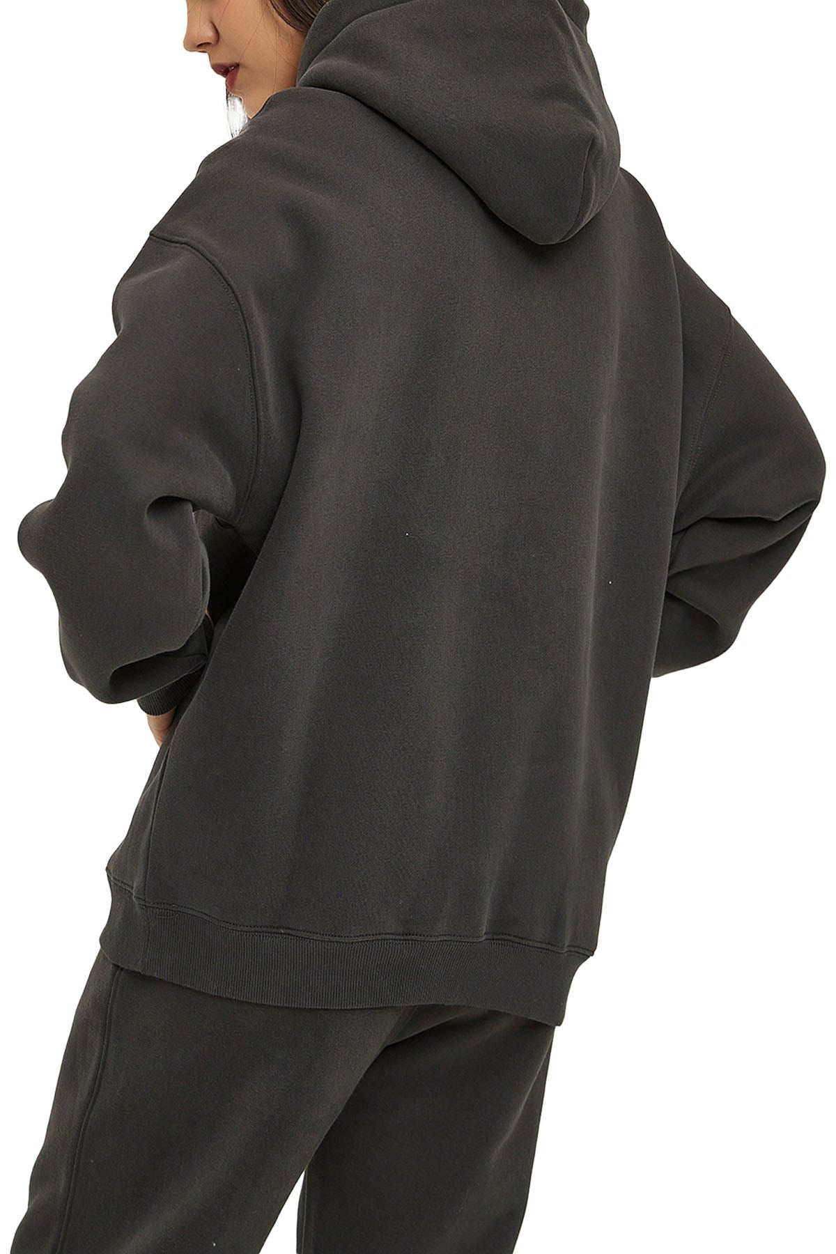 LANGUID HAZE Black on White Hoodie