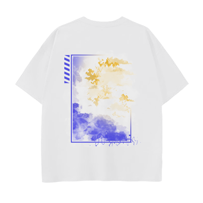 LANGUID HAZE Colorful on White T-Shirt