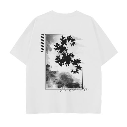 LANGUID HAZE Black on White T-Shirt