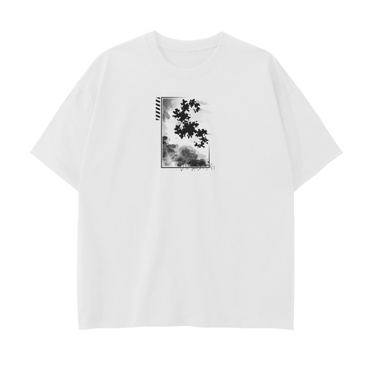 LANGUID HAZE Black on White T-Shirt