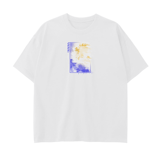 LANGUID HAZE Colorful on White T-Shirt